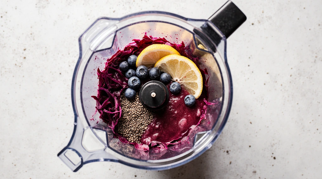 Purple Peel Recipe for Glowing Skin & Weight Support 11 purple peel blending