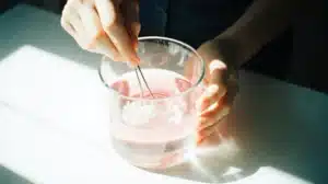 Pink Salt Diet Recipe: Simple Morning Trick That Actually Works 10 Stirring pink salt in warm water