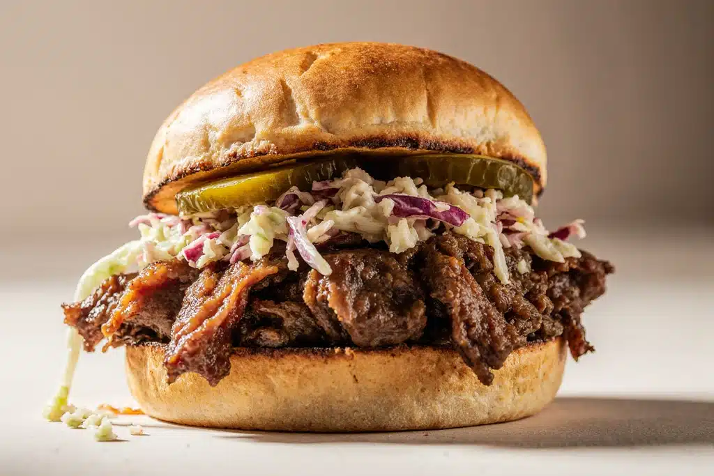 Ultimate Brisket Sandwich Recipe: How to Make the Best Leftover & Smoked Brisket Sandwich 6 Brisket and toppings brisket sandwich