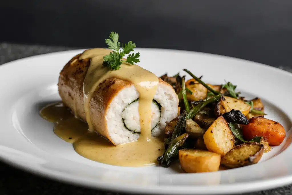 Easy Chicken Roulade Recipe: Spinach & Mushroom Stuffed with Creamy Sauce (Step-by-Step Guide) 1 chicken roulade recipe