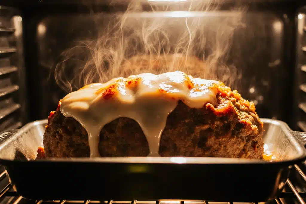 Melt in Your Mouth Garlic Parmesan Chicken Meatloaf: Easy, Healthy, and Family-Approved 16 Garlic parmesan chicken meatloaf baking with melted cheese on top