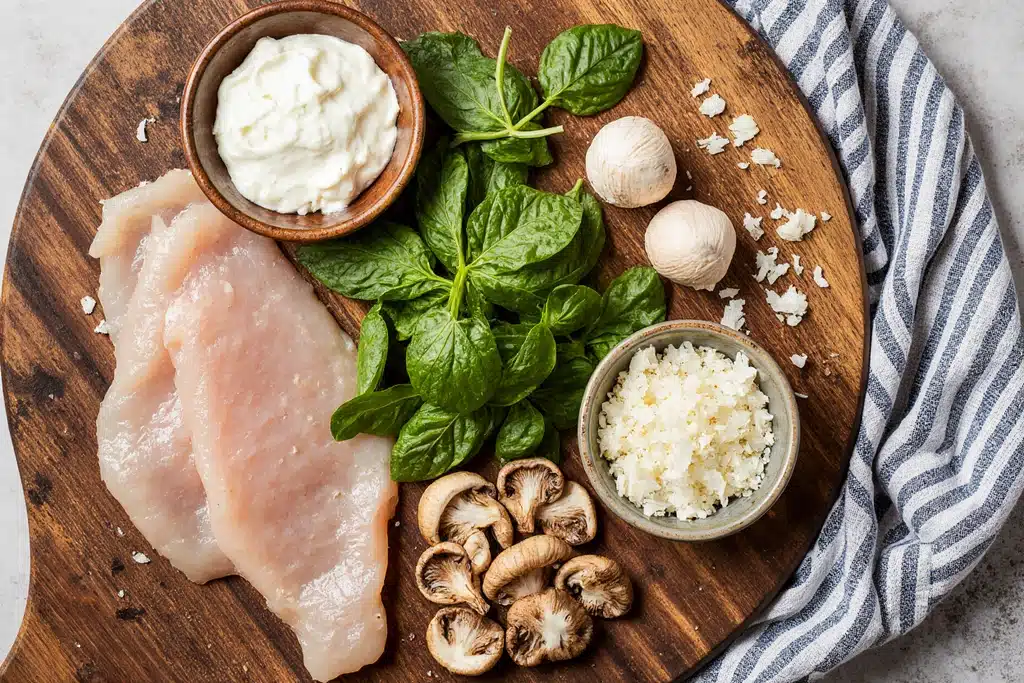 Easy Chicken Roulade Recipe: Spinach & Mushroom Stuffed with Creamy Sauce (Step-by-Step Guide) 4 chicken roulade recipe