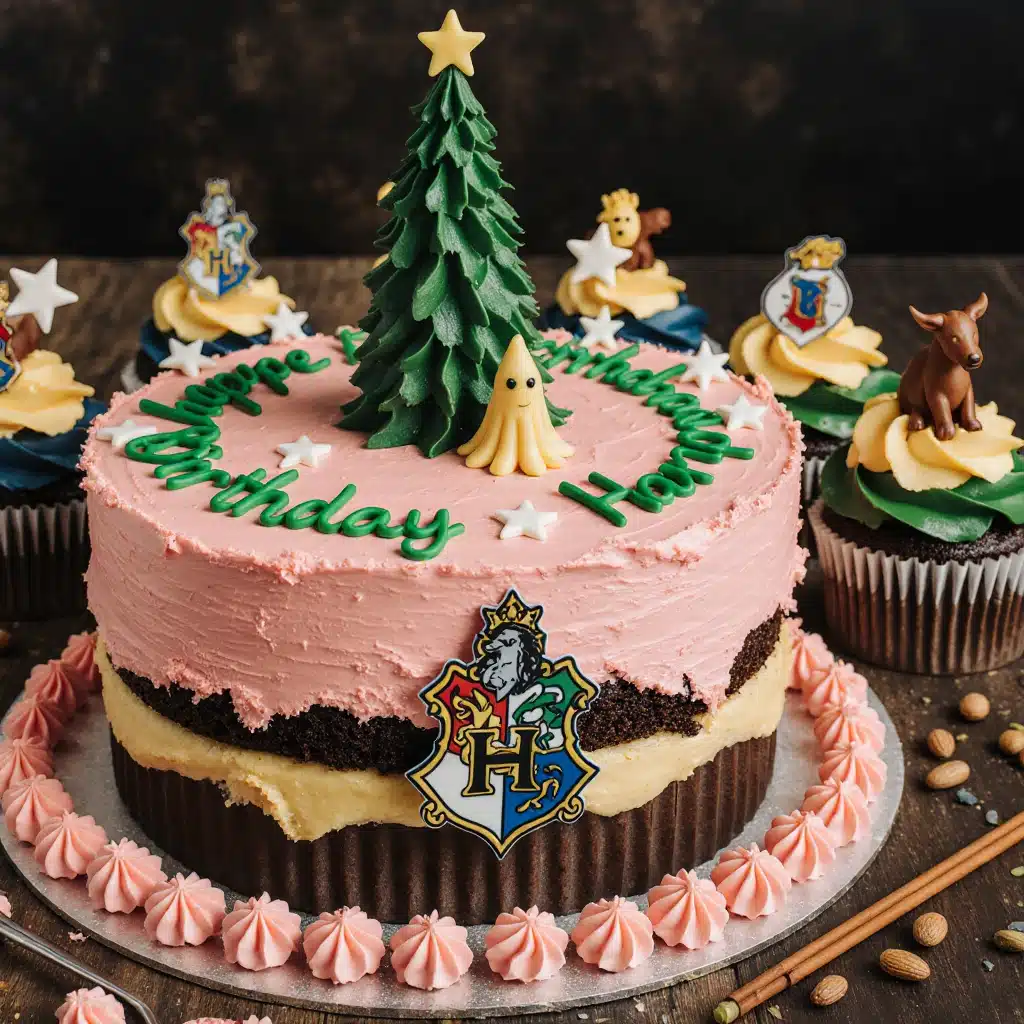 Hogwarts house themed Harry Potter cakes