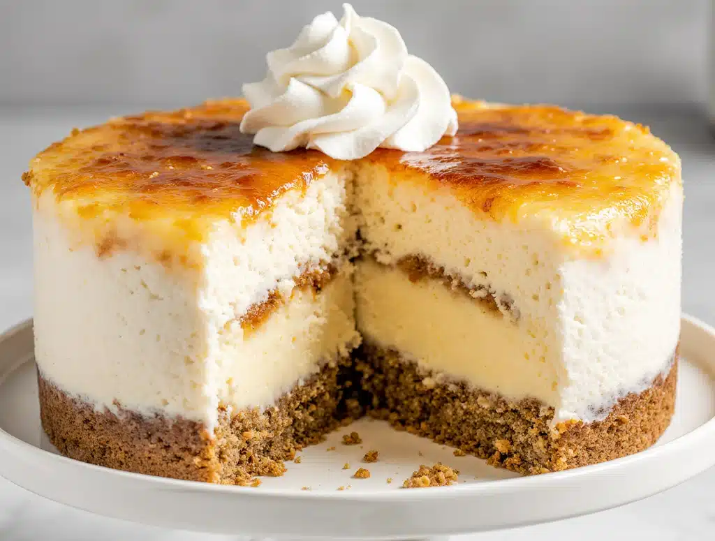 Best Creme Brulee Cake Recipe (Irresistible Brûléed Topping & Creamy Custard) 1 Creme Brulee Cake