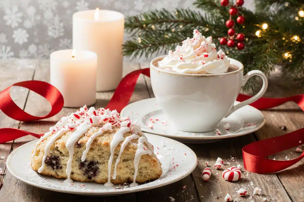 Peppermint White Chocolate Scones – Buttery, Festive & Irresistibly Delicious 1 Peppermint White Chocolate Scones