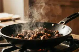 Chicken Birria Tacos Recipe: Authentic Mexican Flavor (Oven, Instant Pot & Slow Cooker) 14 Toasting chiles for chicken birria tacos in skillet