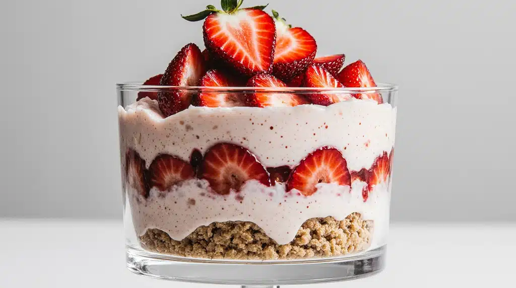 Strawberry Delight DTI Creamy Layers in Glass Dish