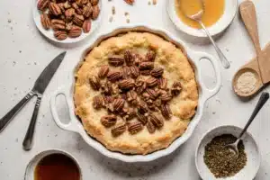 Image showing the step 'Bake the Dump Cake' in making a pecan pie dump cake recipe