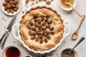 Image showing the step 'Cool and Set' in making a pecan pie dump cake recipe