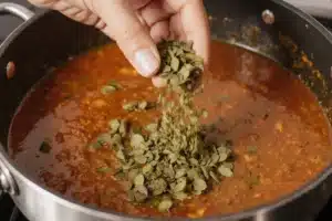 Authentic Makhani Sauce Recipe | Easy Butter Chicken Sauce 7 Spices being added to authentic makhani sauce