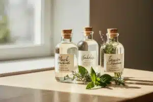 How to Make Effective Homemade Mouthwash Recipe 9 Variety of customized homemade mouthwash recipe bottles with natural ingredients