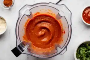 Authentic Makhani Sauce Recipe | Easy Butter Chicken Sauce 5 Blending smooth tomato puree for makhani sauce