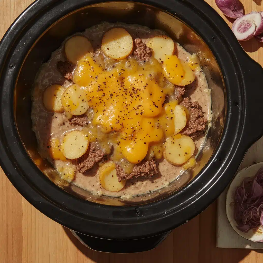 Slow Cooker Steak and Cheddar Potato Casserole: Hearty, Cheesy, and Comforting 4 img 14 3