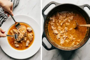 Shredding Chicken for Enchilada Soup