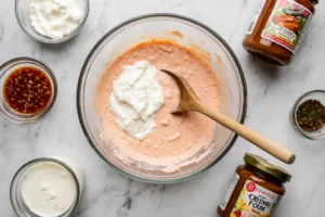 Step 6 Spicy Salmon Mix for Spicy Salmon Sushi Bake