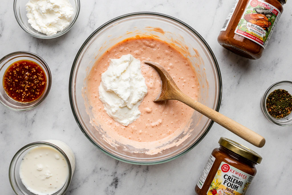 Step 6 Spicy Salmon Mix for Spicy Salmon Sushi Bake