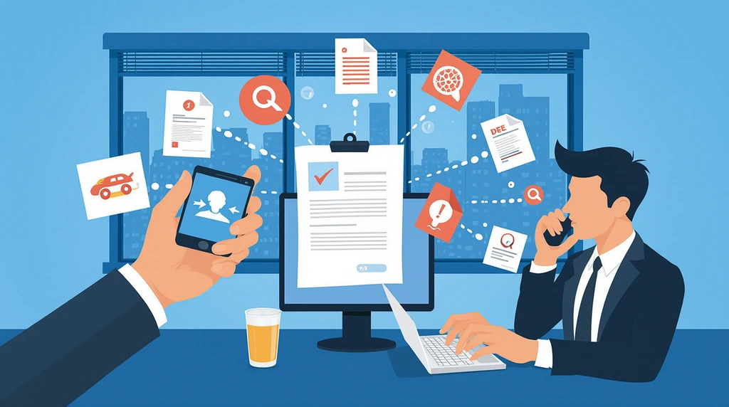 Step-by-step flowchart for comparing and buying auto insurance quotes.