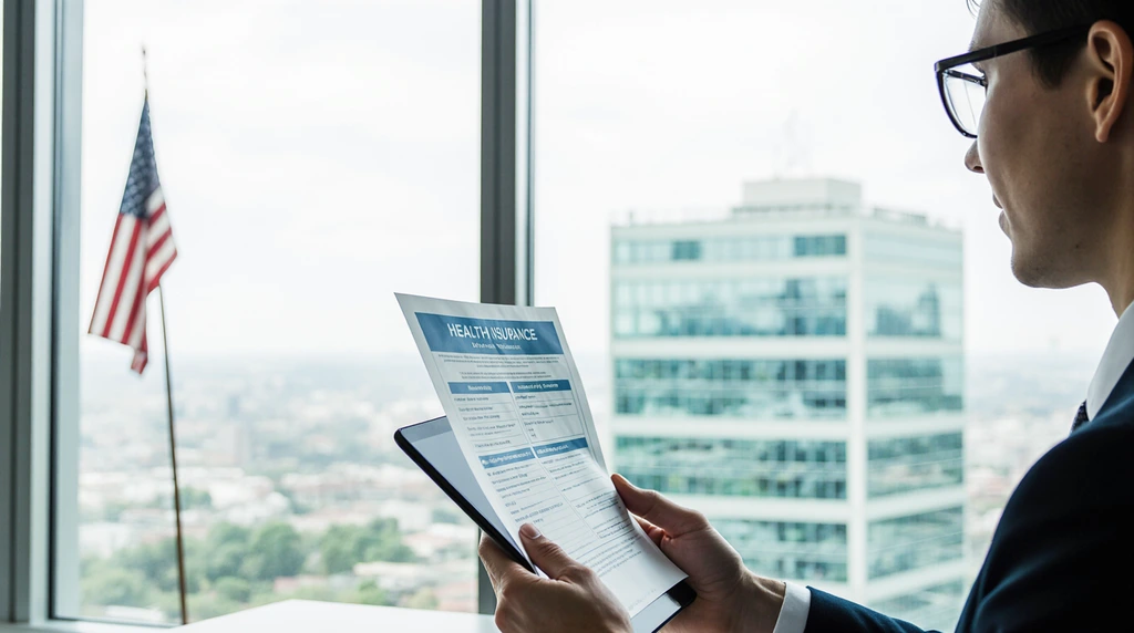 Professional reviewing health insurance policy basics