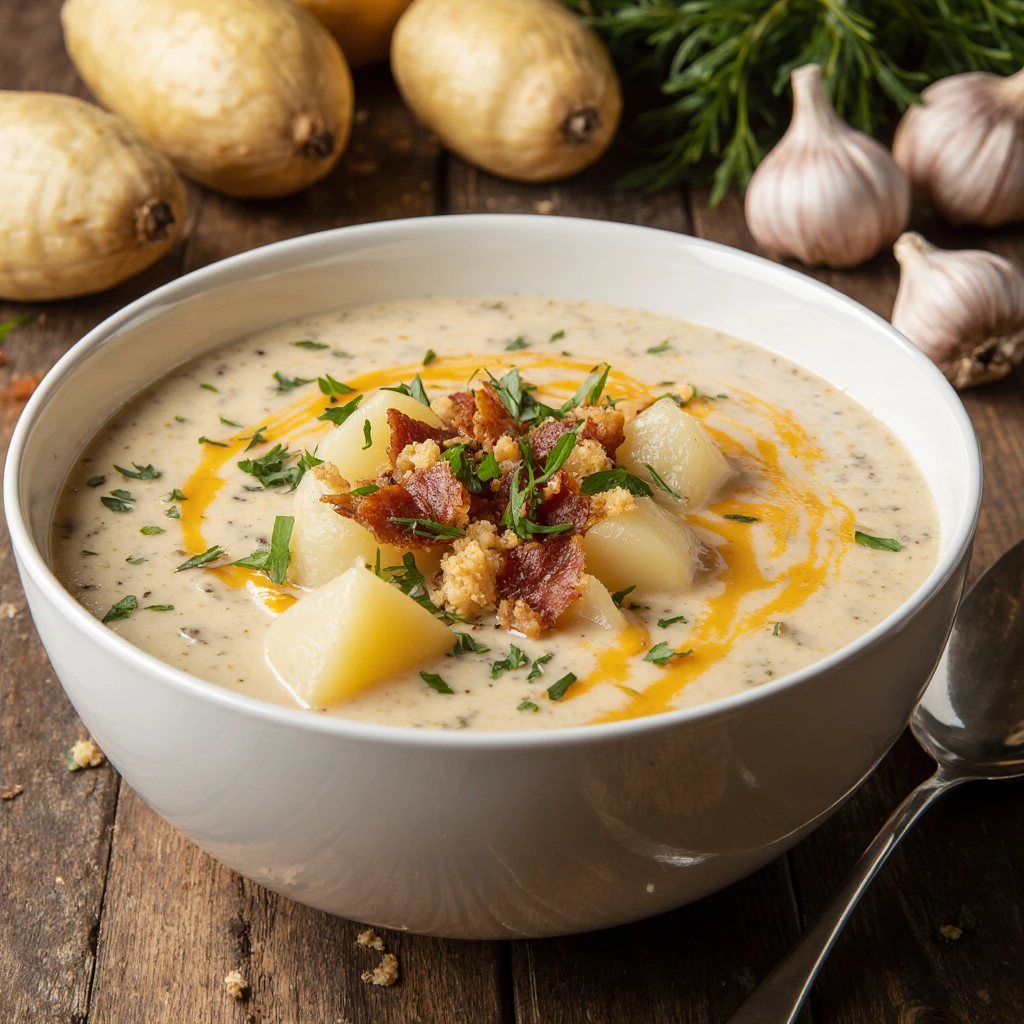 Ultimate Creamy Cheddar Garlic Herb Potato Soup Recipe (2026) 5 img 6 9