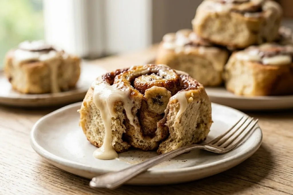 Banana Bread Cinnamon Rolls (Soft, Gooey & Packed With Banana Flavor)