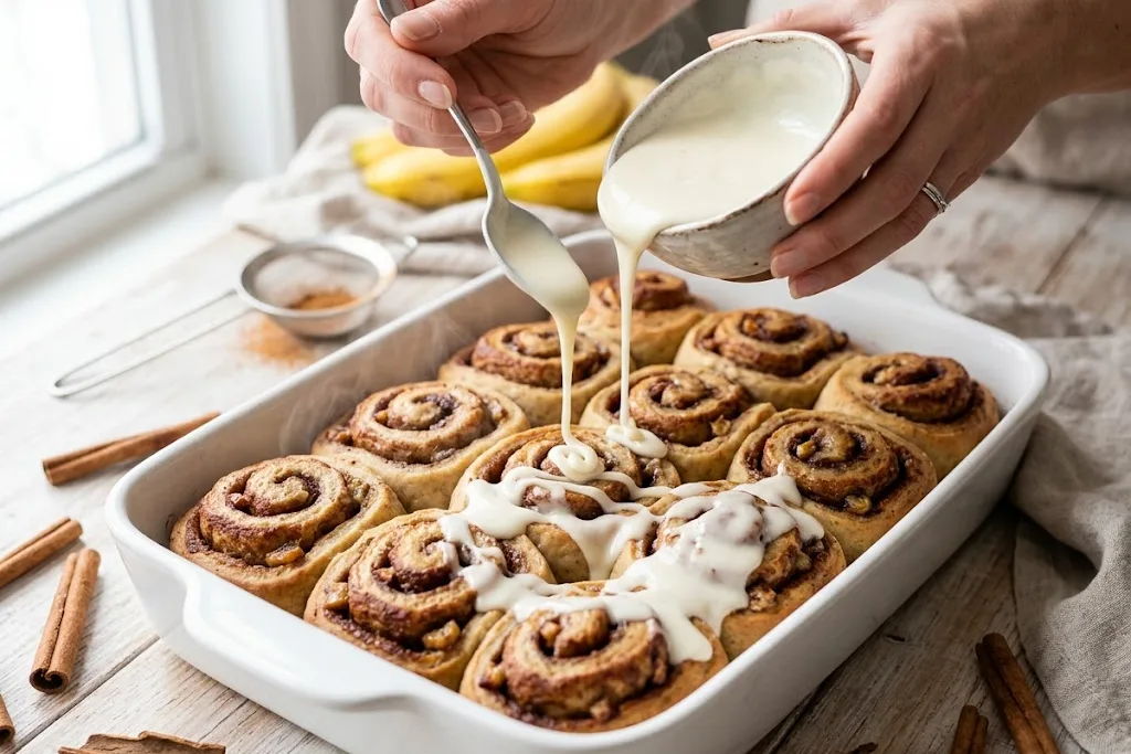 Banana Bread Cinnamon Rolls (Soft, Gooey & Packed With Banana Flavor) 7 image 37 edited