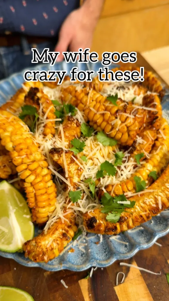 Delicious Air Fryer Corn Ribs served as a summer cookout appetizer