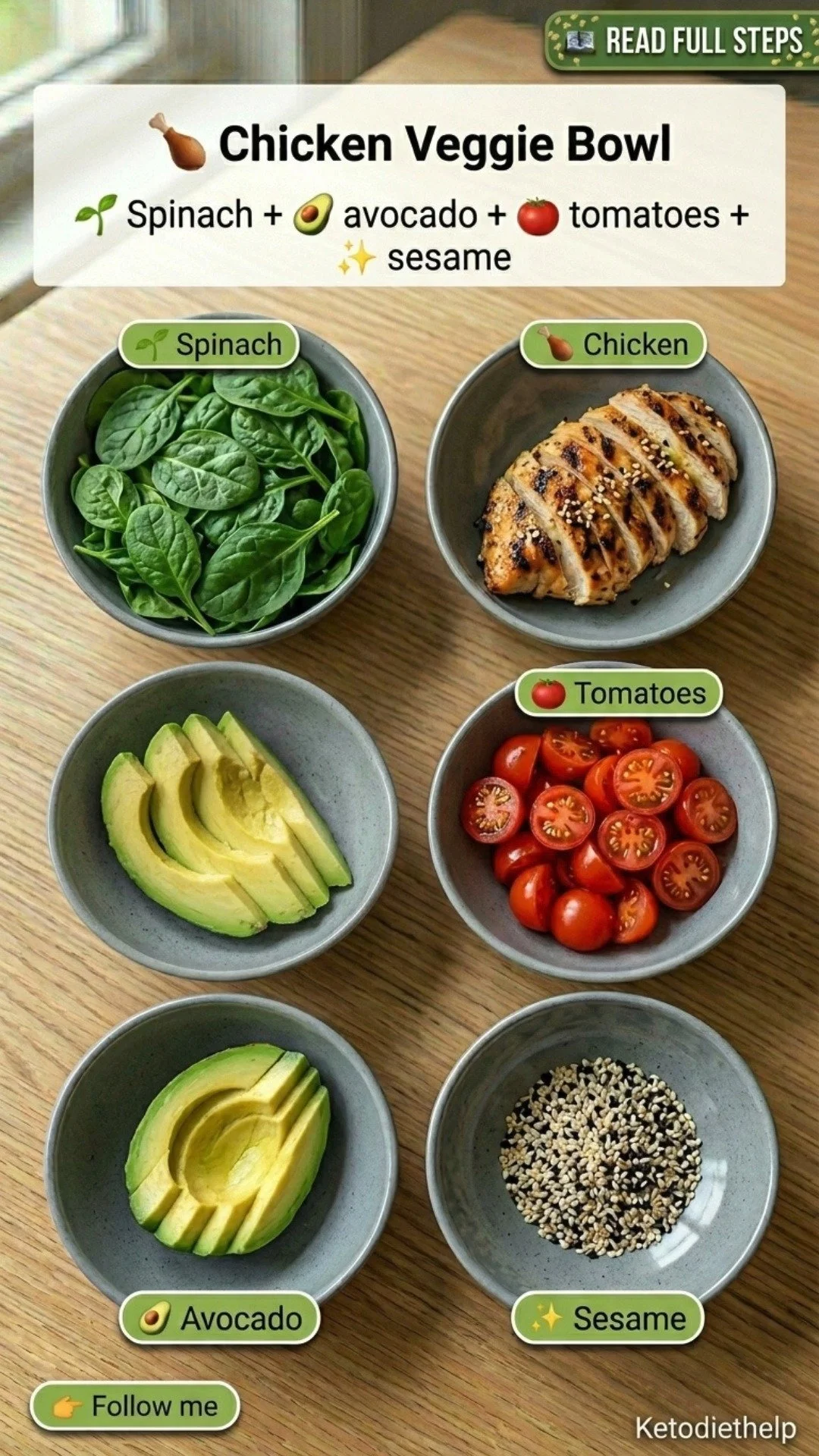 Chicken Veggie Bowl Recipe 1 Delicious chicken veggie bowl recipe with fresh vegetables and chicken