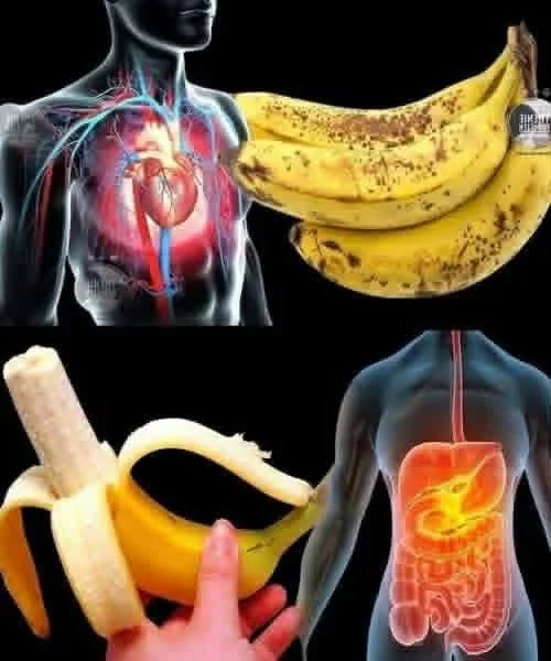 Healthy bananas on a wooden table ready to be eaten for energy and wellness