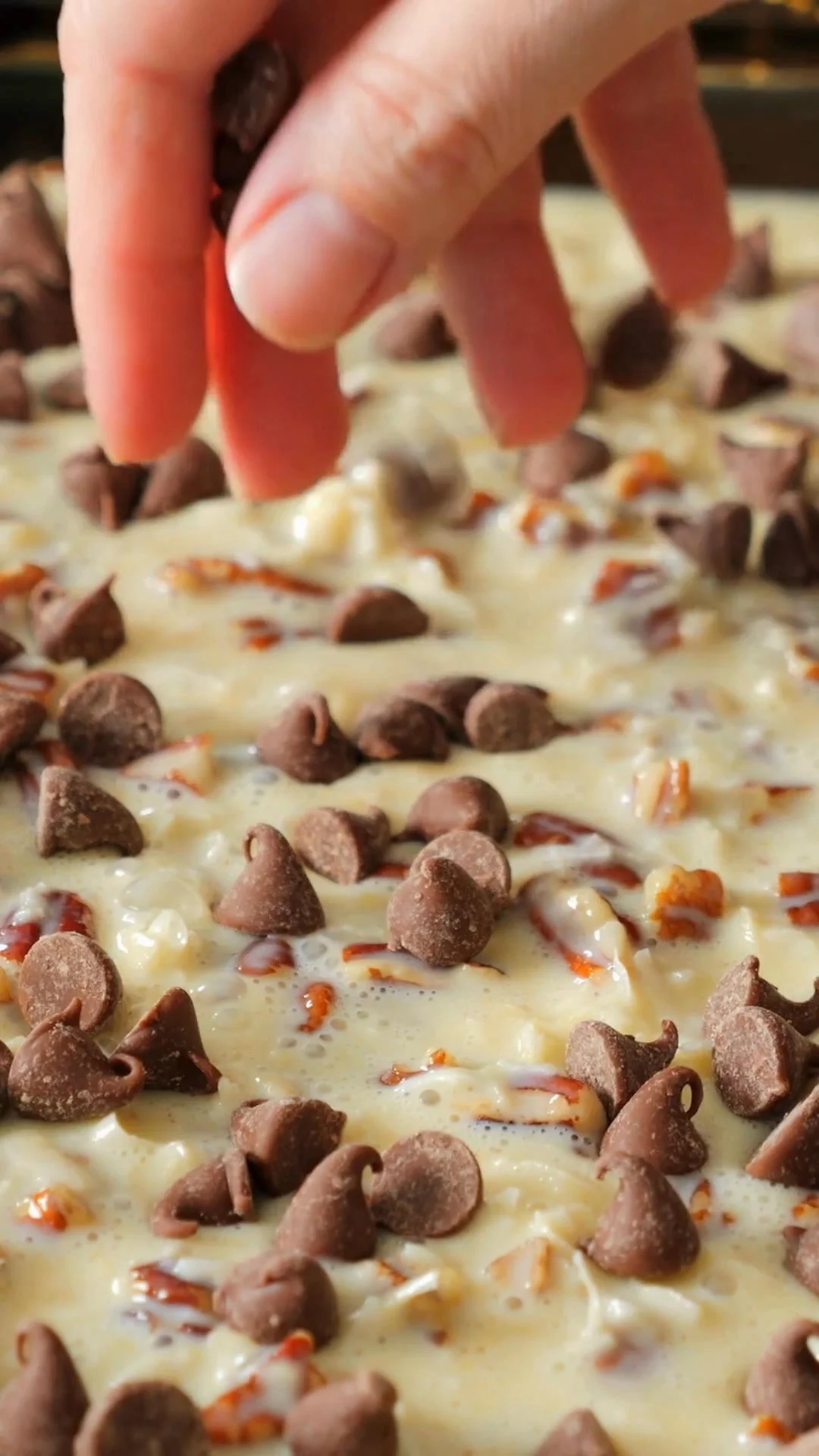 Delicious German Chocolate Pan Chewies fresh from the oven, ready to enjoy.