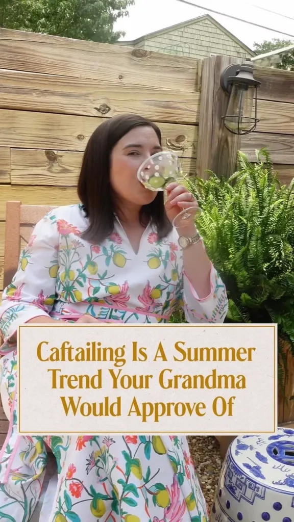 Southern Women lounging and enjoying iced beverages on a sunny day.