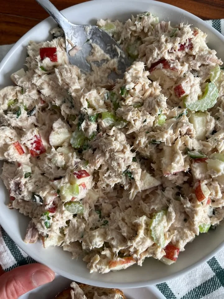 Unique Tuna Salad 1 Delicious unique tuna salad with fresh ingredients and vibrant colors.