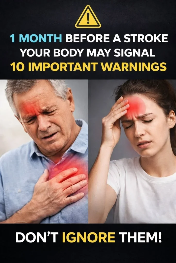 Graphic showing stroke warning signs and symptoms for quick recognition.
