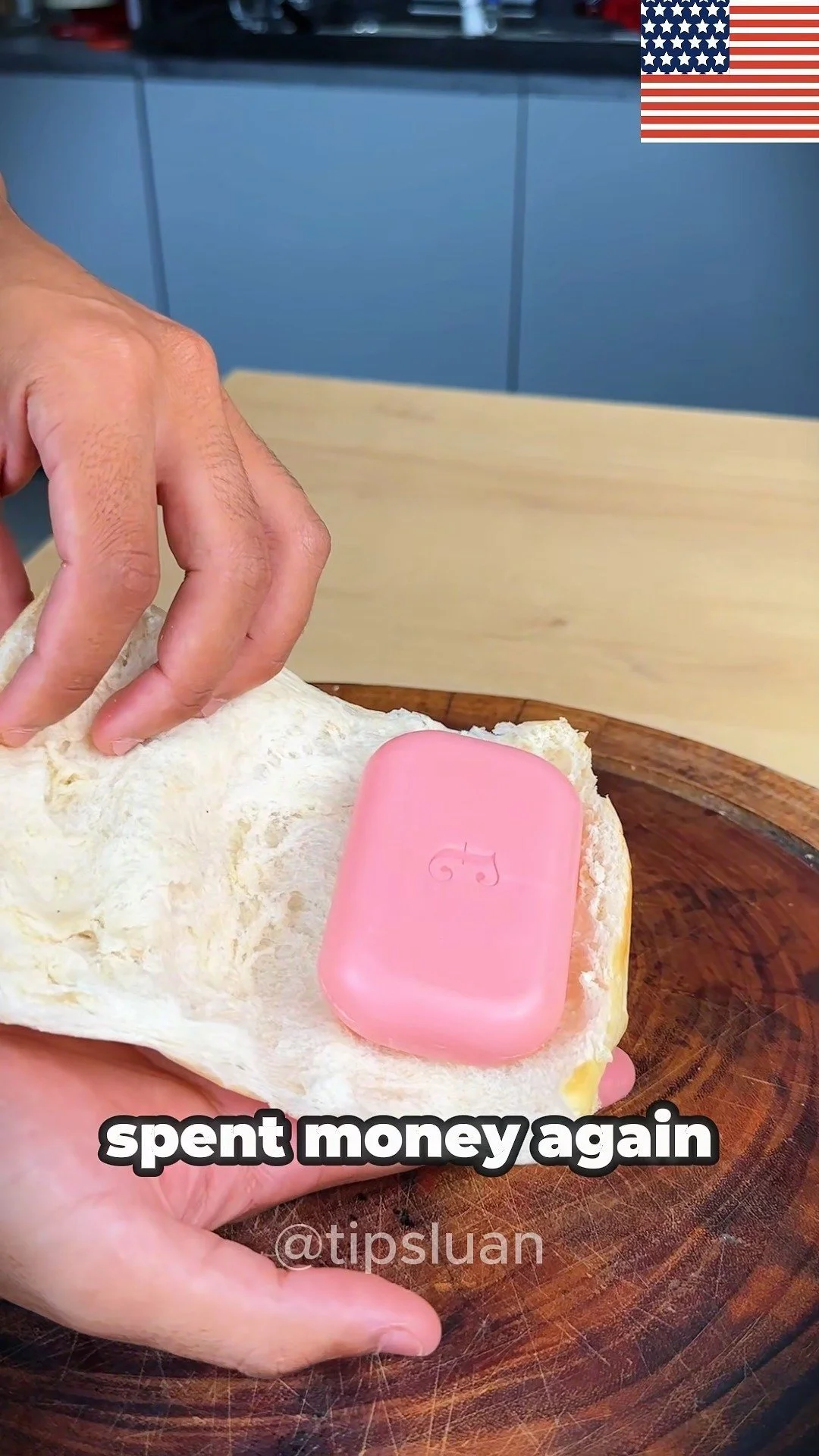 What Happens When You Put Soap Inside Bread 1 Soap inserted into bread showcasing an interesting science experiment.
