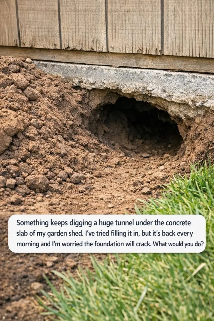 What’s Causing a Huge Tunnel Under My Garden Shed Slab 1 A large tunnel forming beneath a garden shed slab, showing potential causes.