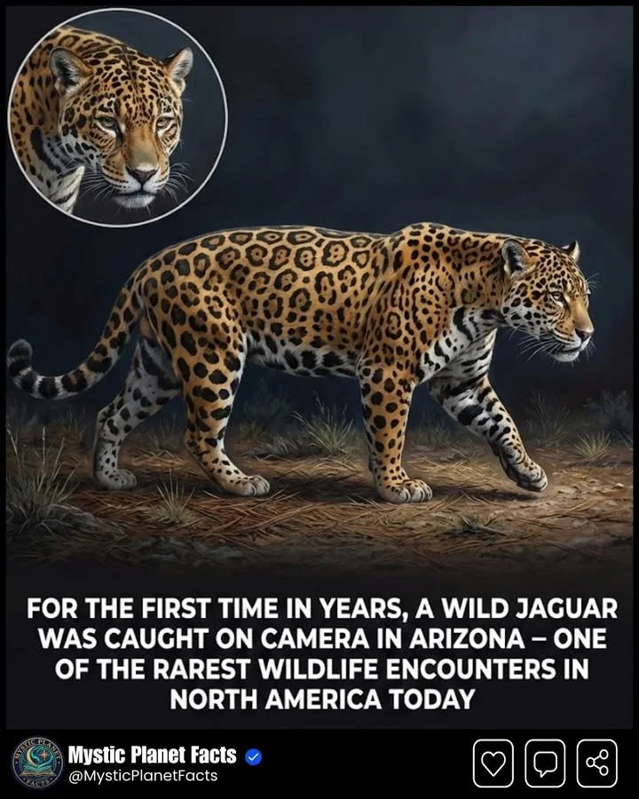 Wild Jaguar Captured on Camera in Arizona 1 Wild Jaguar spotted and captured on camera in Arizona's wilderness